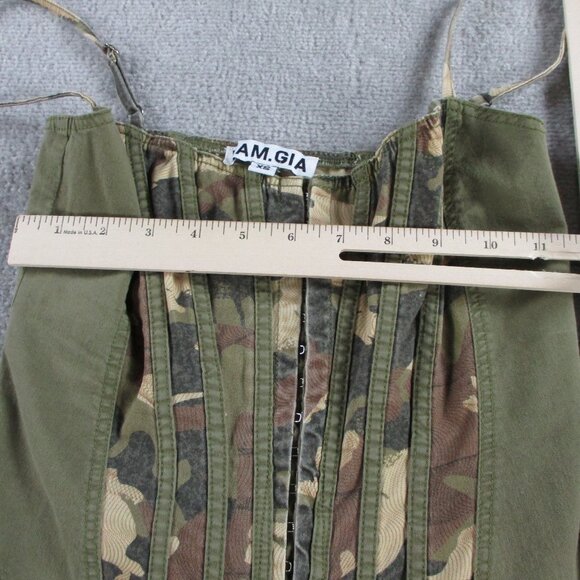 I AM GIA Camo Skirt Corset Set Outfit Womens XS Eydis Army Cargo Top & Bottom - Picture 7 of 12